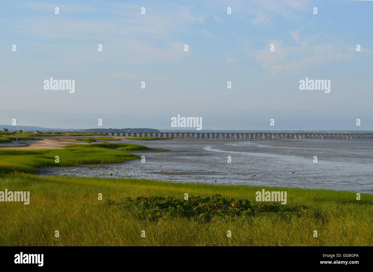 sweeping views of Powder Point Bridge in Duxbury Massachusetts