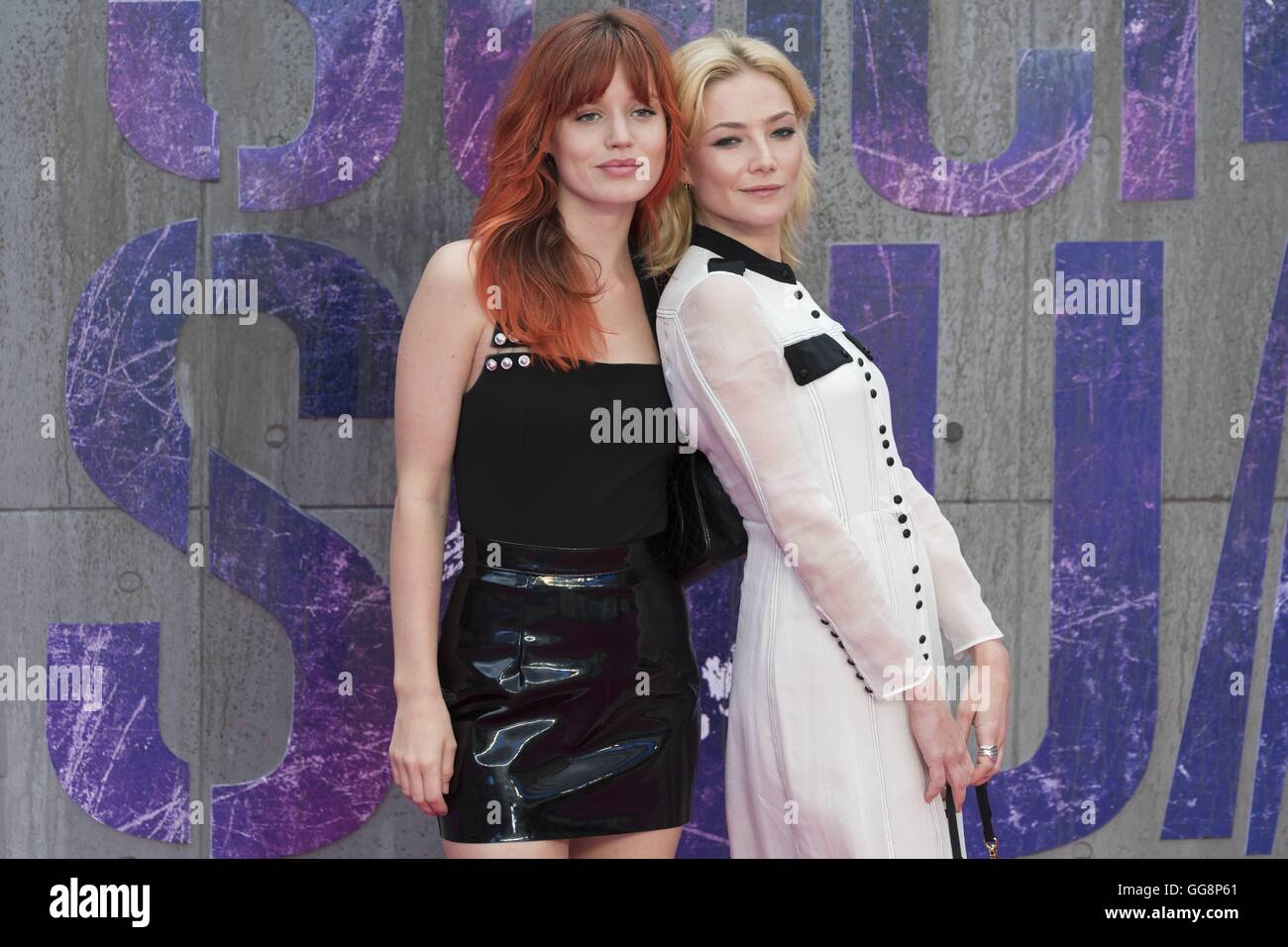 London, UK. 03rd Aug, 2016. Clara Paget and Georgia May Jagger attend Suicide Squad film premiere at Leicester Square in London. Credit:  dpa picture alliance/Alamy Live News Stock Photo
