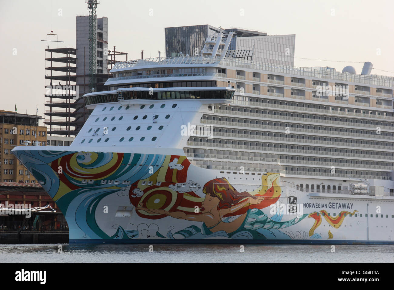 Rio de Janeiro, Brazil, 9 August 2016: Ship Norwegian Getaway is anchored in the port of Rio during the Olympics Credit:  Luiz Souza/Alamy Live News Stock Photo