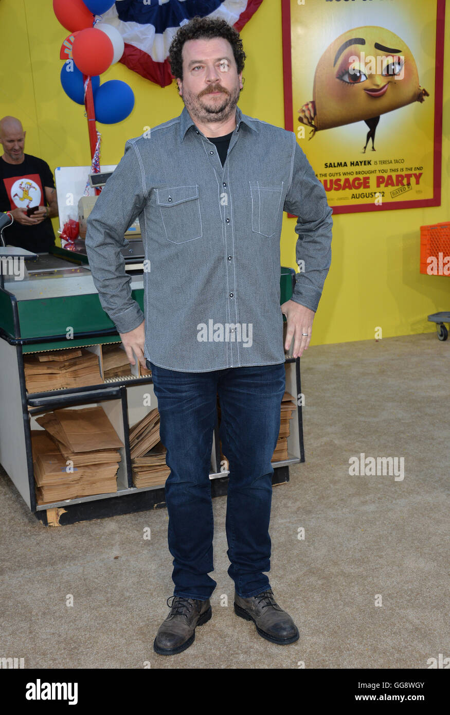 Los Angeles, California, USA. 9th August, 2016. Actor Danny McBride at the world premiere of 'Sausage Party' at the Regency Village Theatre, Westwood. Credit:  Sarah Stewart/Alamy Live News Stock Photo