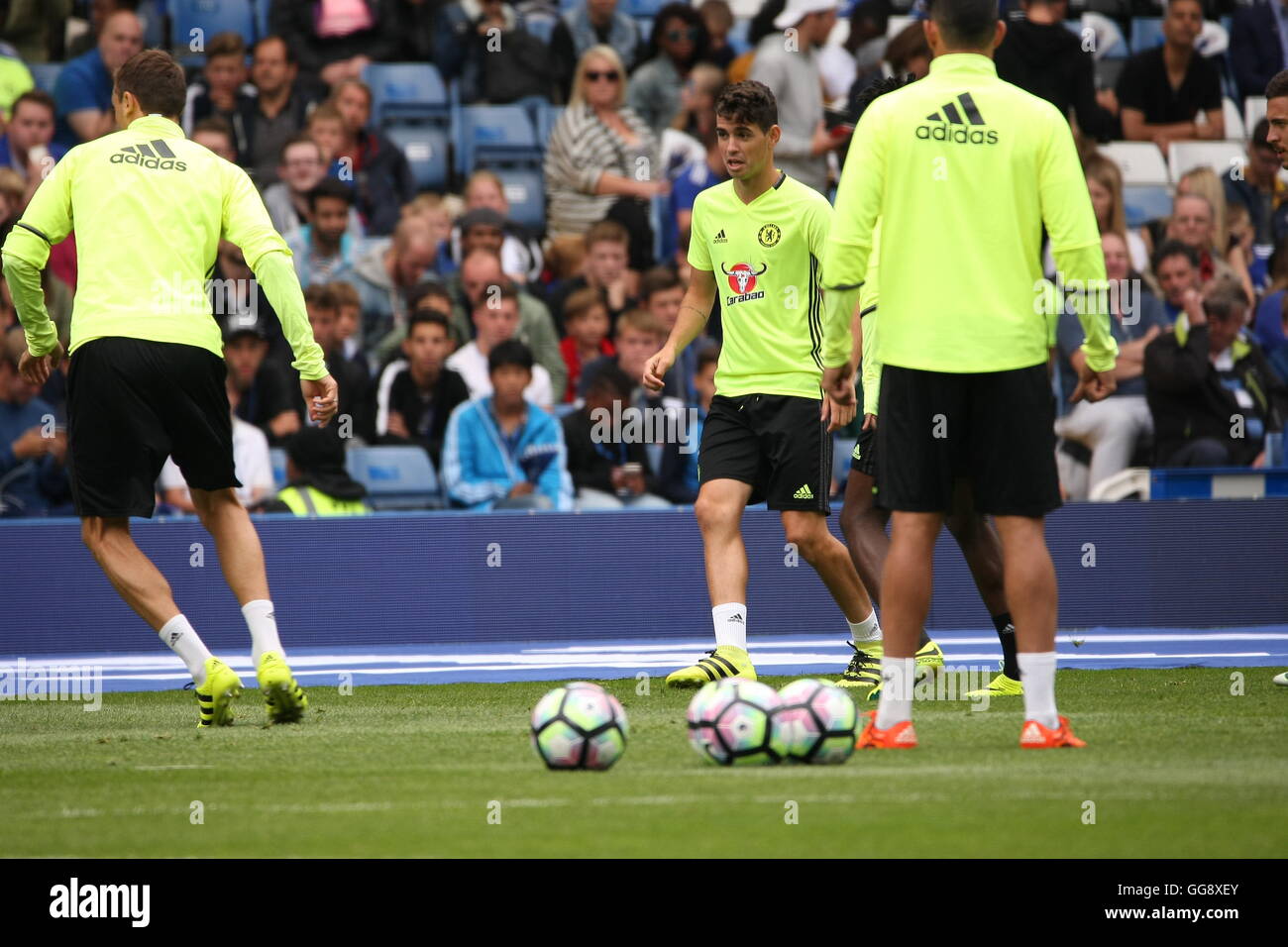 Chelsea Football team train at Stamford Bridge under the watchful eye ...