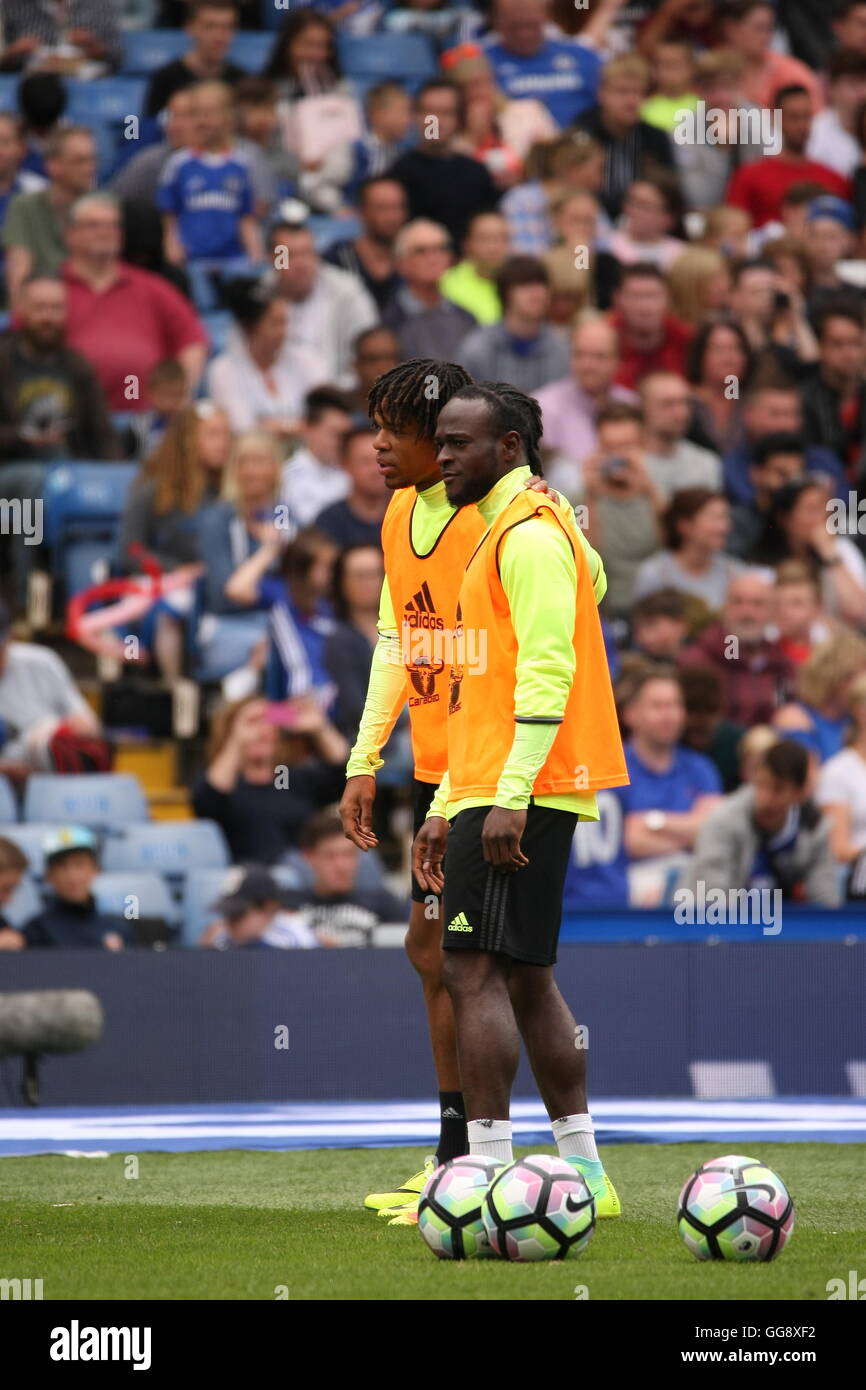 Chelsea Football team train at Stamford Bridge under the watchful eye ...