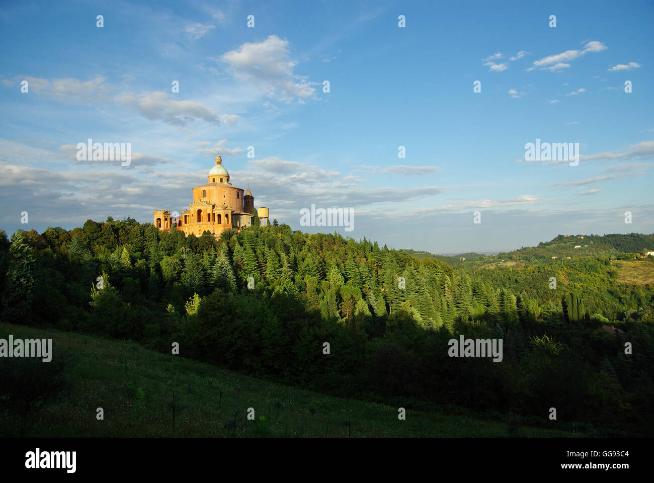 BOLOGNA,IT - CIRCA JUNE 2012 - View of S.Luca church on the hills near Bologna, circa June 2012. Stock Photo