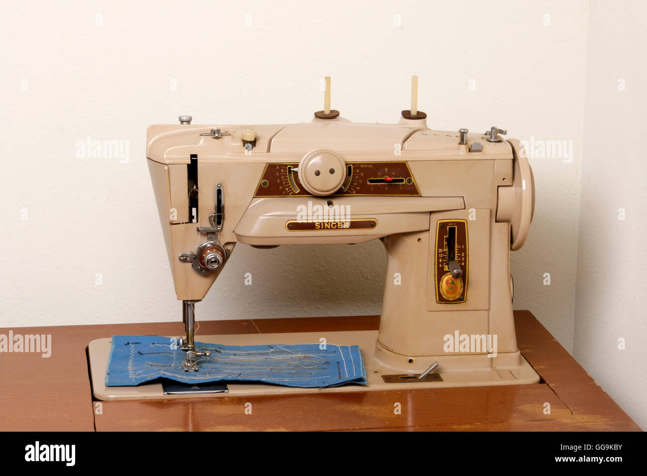 1960's Singer Sewing Machine Stock Photo