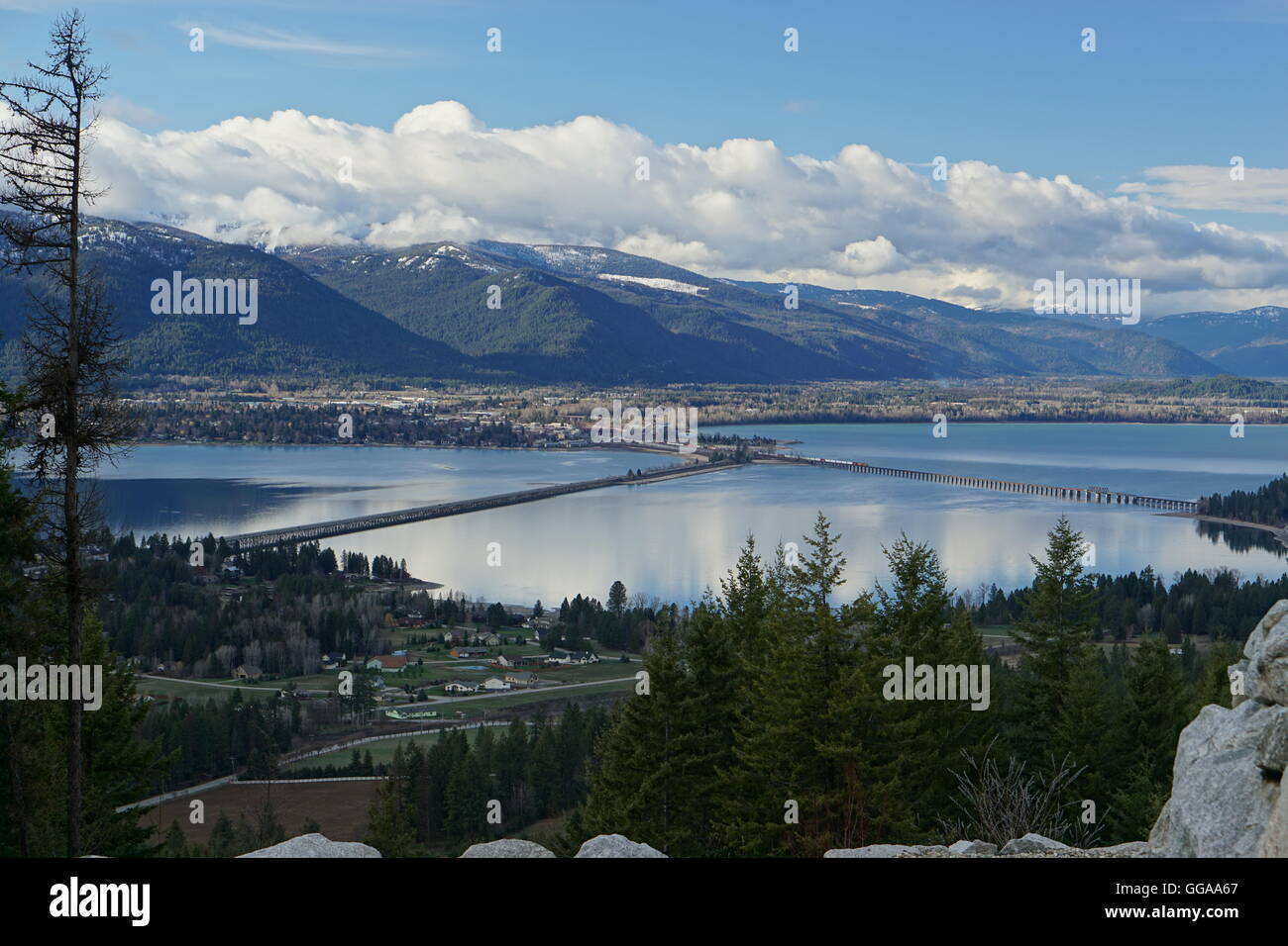 Lake Pend Oreille, Idaho Bird'seye View Stock Photo Alamy