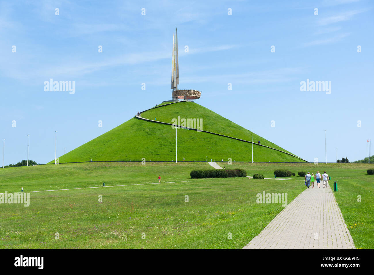 Minsk, Belarus - July 17, 2016: memorial complex 'Hill of Glory' is a monument to the Great Patriotic War in Belarus. Stock Photo