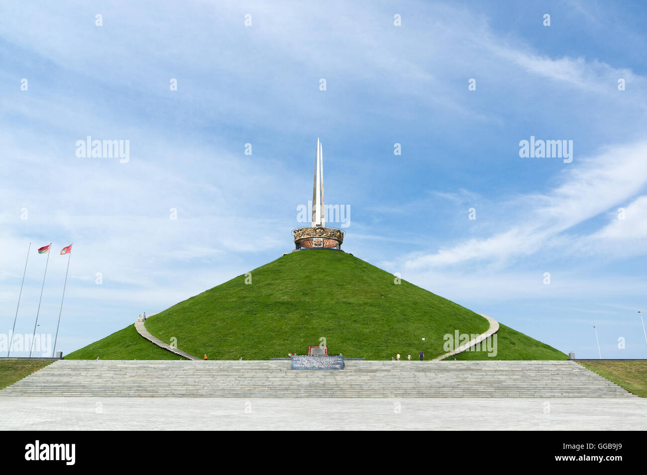 Minsk, Belarus - July 17, 2016: memorial complex 'Hill of Glory' is a monument to the Great Patriotic War in Belarus. Stock Photo