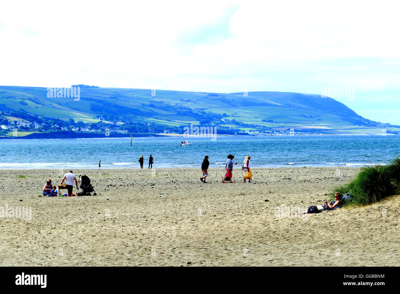 Barmouth, North Wales, UK. July 23, 2016. Barmouth beach looking across
