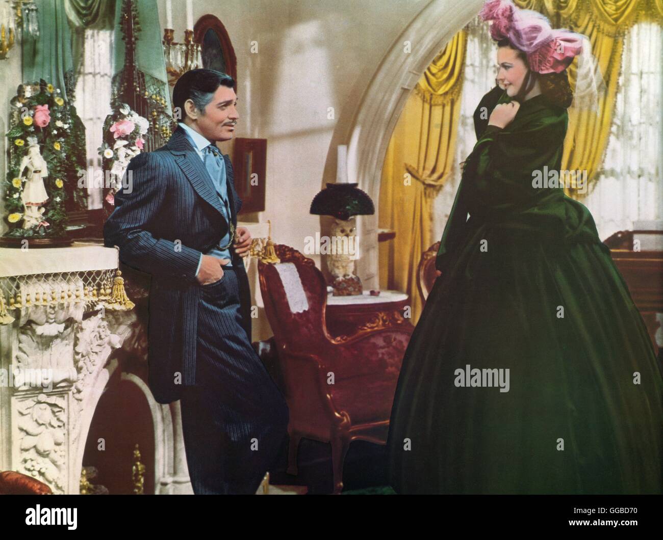 VOM WINDE VERWEHT Gone with the Wind USA 1939 Victor Fleming Rhett Butler (CLARK GABLE) und Scarlett O'Hara (VIVIEN LEIGH) Regie: Victor Fleming aka. Gone with the Wind Stock Photo