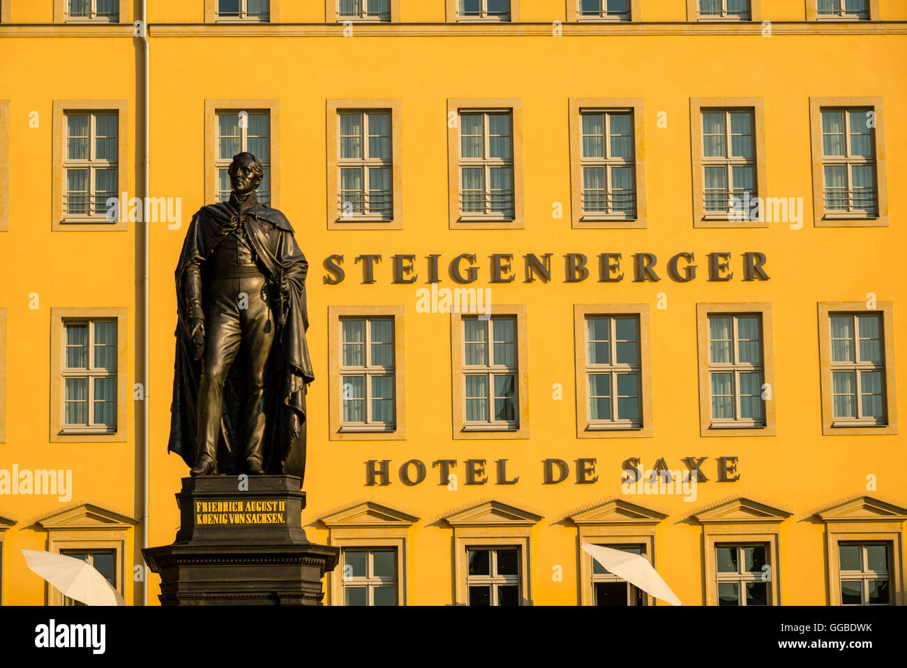 Monument of King Friedrich August II, Neumarkt, Dresden Stock Photo