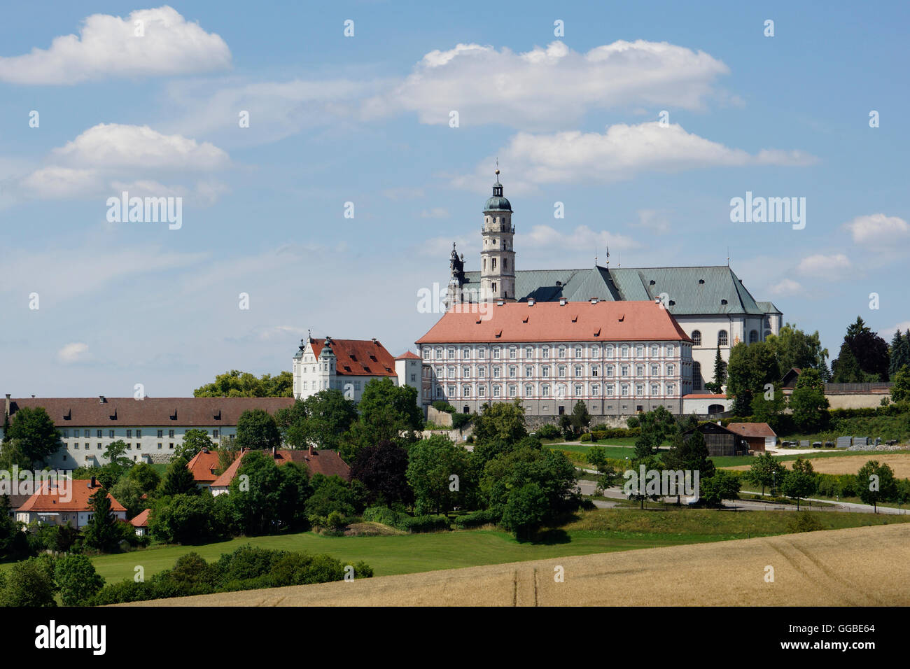 Abbey church, Neresheim Stock Photo