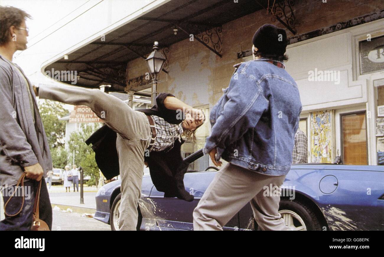 HARTE ZIELE Hard Target USA 1993 John Wood Action scene with JEAN-CLAUDE VAN DAMME (Chance Boudreaux) Regie: John Wood aka. Hard Target Stock Photo