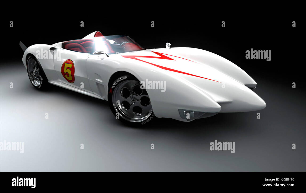 The Mach 5 Racing Car in the Movie Speed Racer Regie: Andy Wachowski, Larry Wachowski Stock Photo