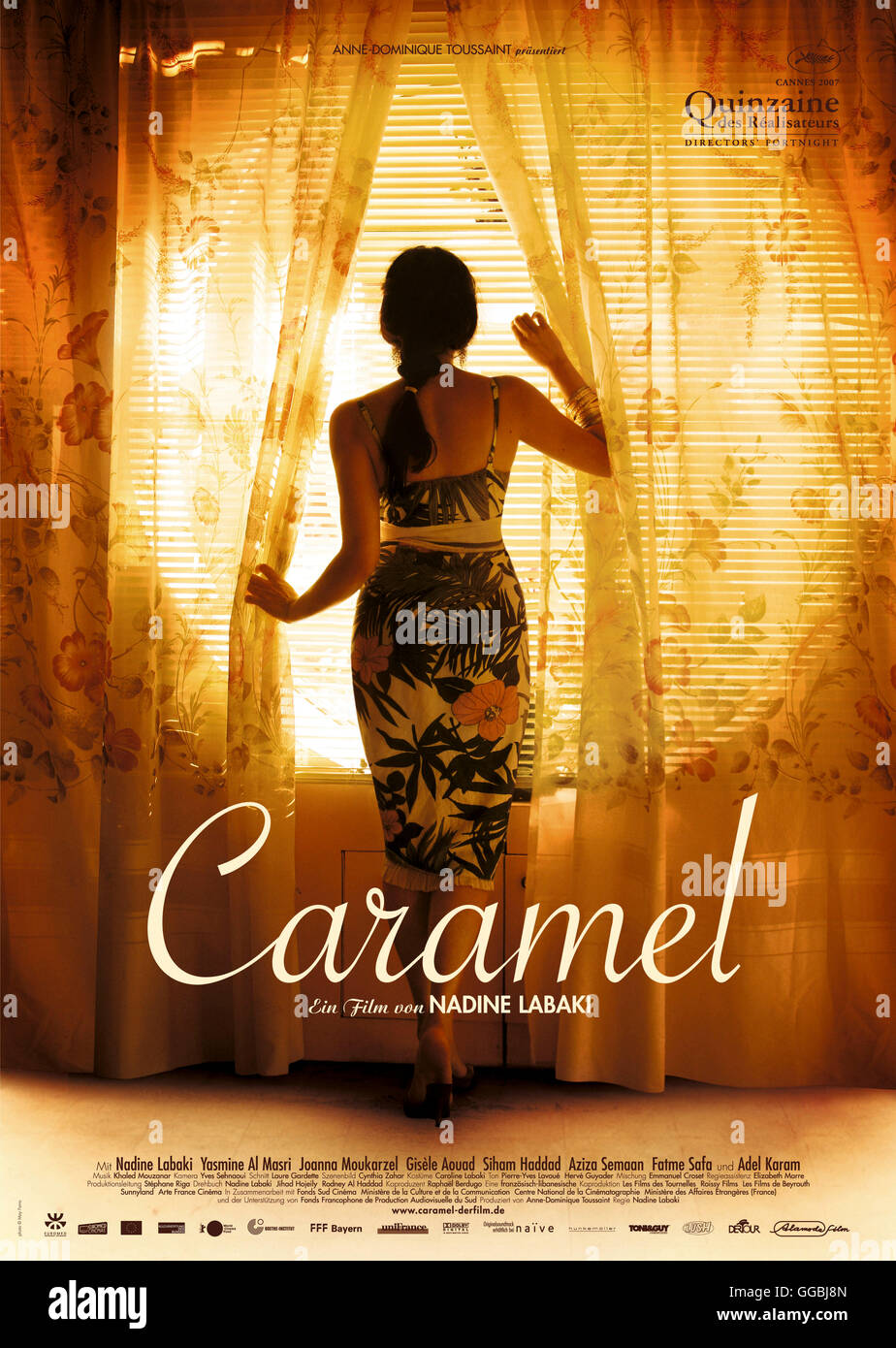 Caramel / Filmplakat Regie: Nadine Labaki aka. Caramel / Sukkar banat Stock Photo