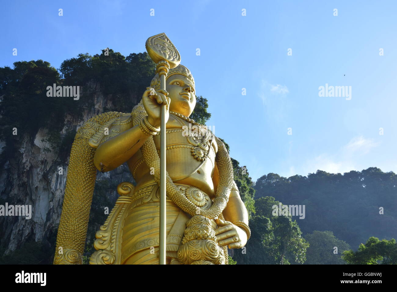 Murugan statue outside Batu caves shrine, Selangor, Malaysia Stock Photo