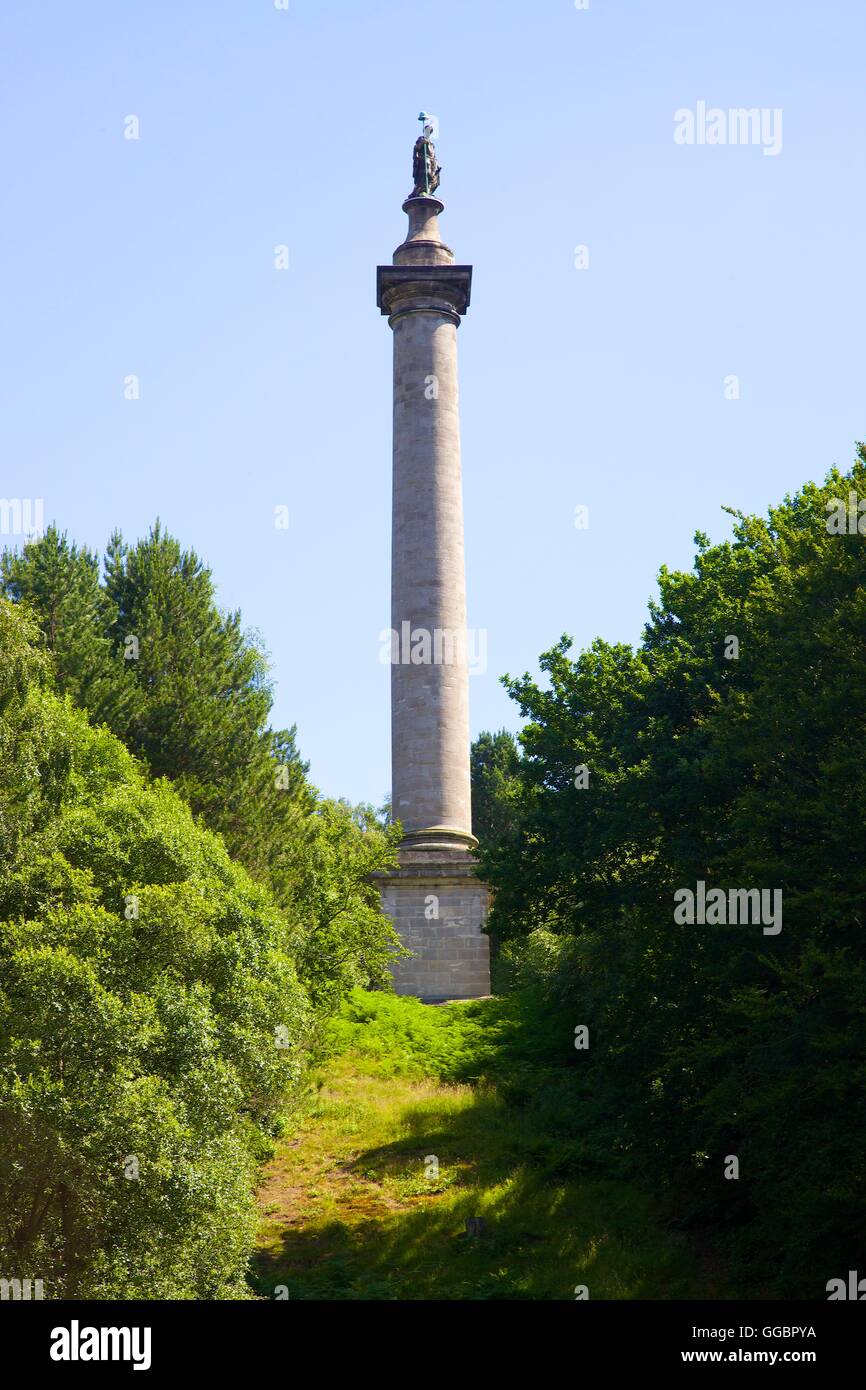 Gibside. Column to Liberty. Rowlands Gill, Gateshead, Tyne & Wear, England, United Kingdom, Great Britain, Europe. Stock Photo