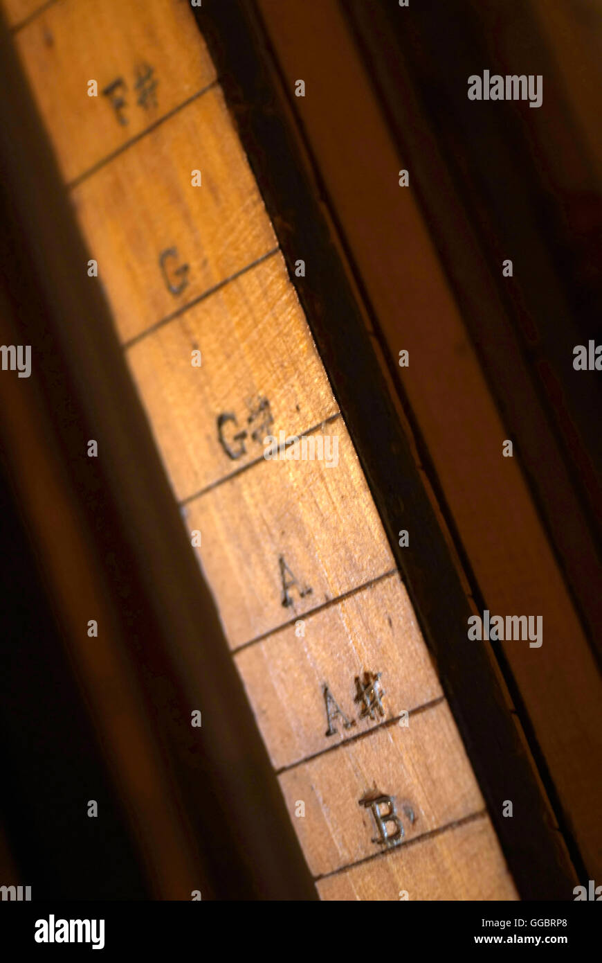 pipe tuning rule / organ makers and restorers Stock Photo Alamy