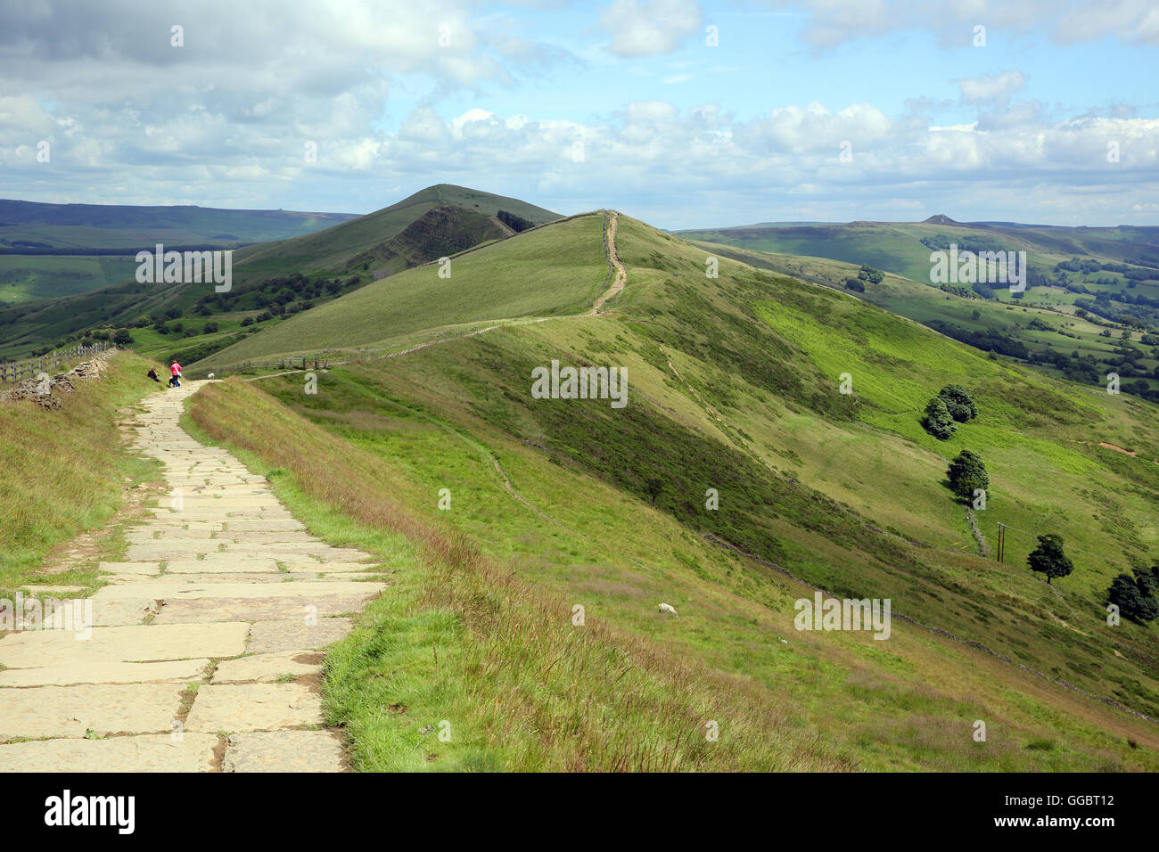 Lose Hill in the Peak District, Derbyshire, England, UK, viewed from