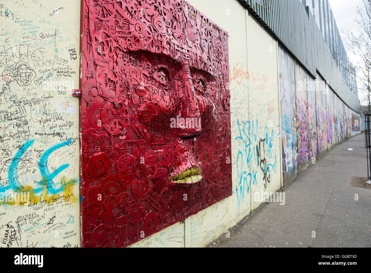 Graffiti, wall art and murals, Belfast Stock Photo