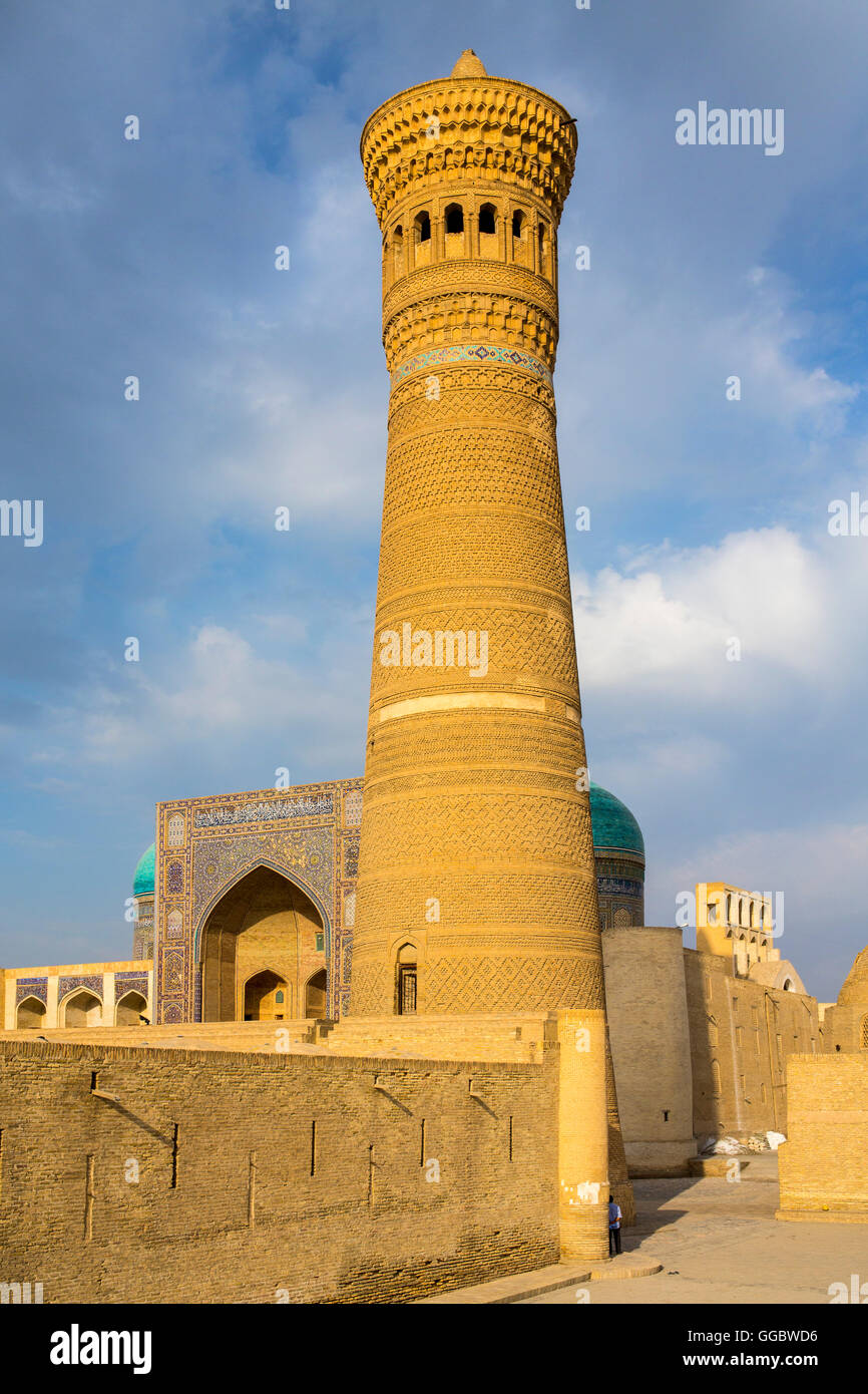 geography / travel, Uzbekistan, Bukhara, Kalyan Mosque, Kalyan Minaret, built 1127, exterior view, Additional-Rights-Clearance-Info-Not-Available Stock Photo