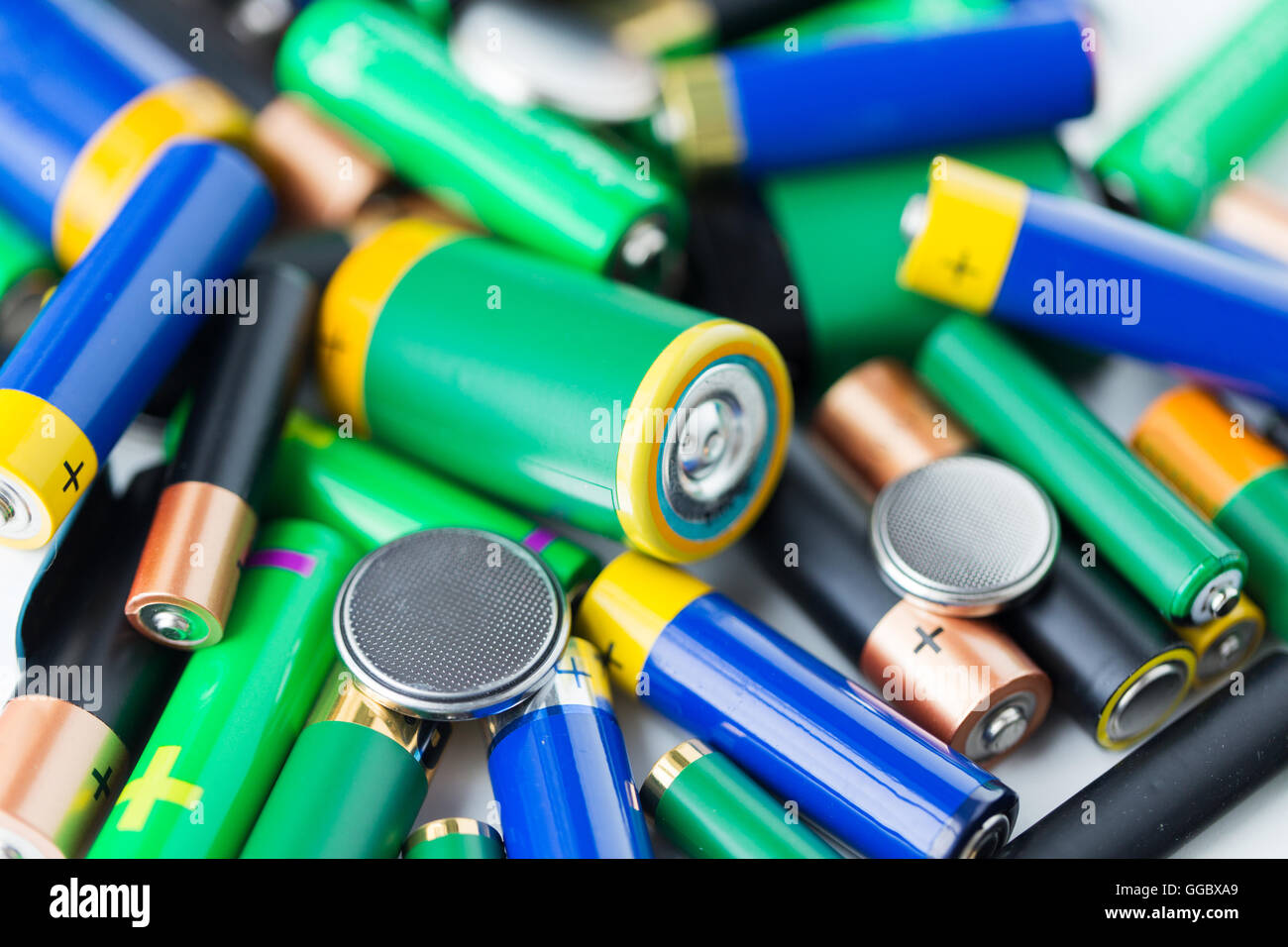 close up of alkaline batteries Stock Photo Alamy