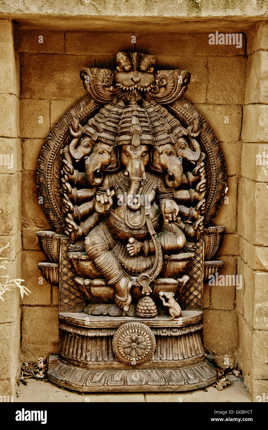 Indian divinity Ganesha statue Stock Photo