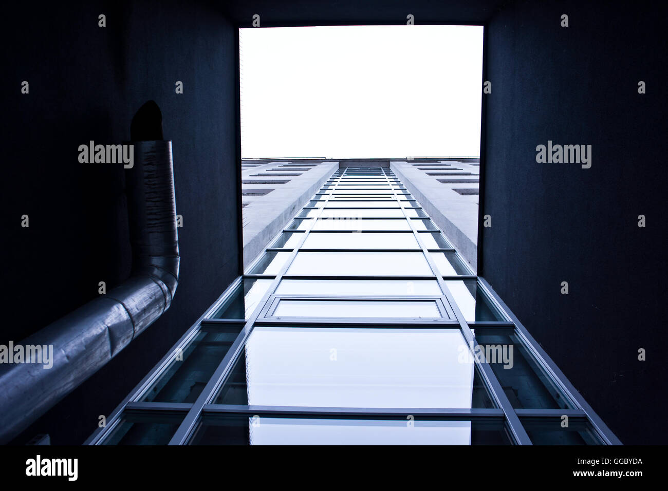 low angle view of a modern building, almost abstract Stock Photo