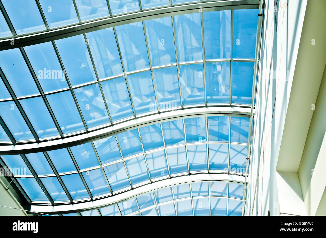 abstract glass ceiling of a modern building Stock Photo