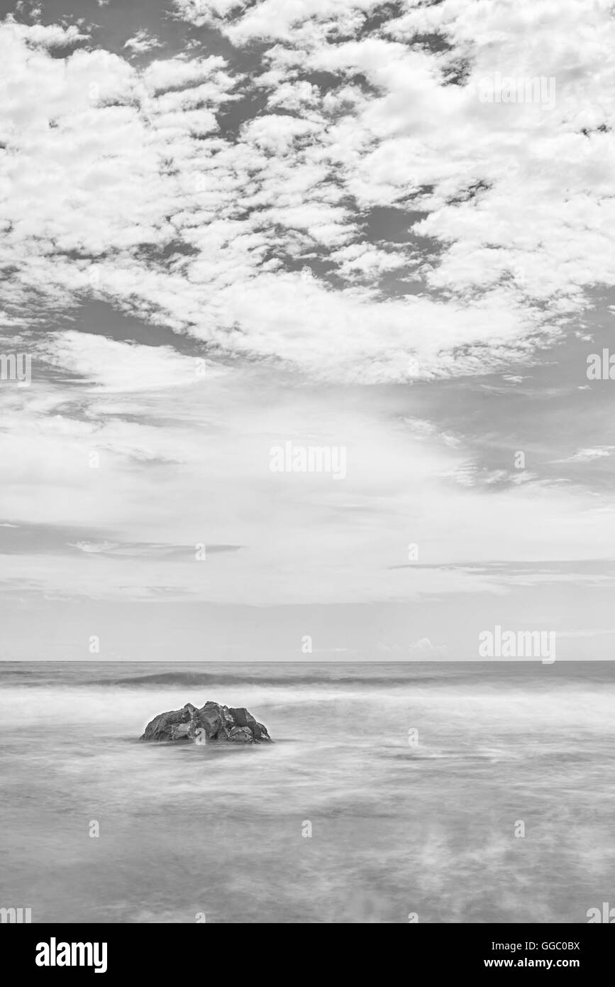 Waves crashing to shore Black and White Stock Photos & Images - Alamy