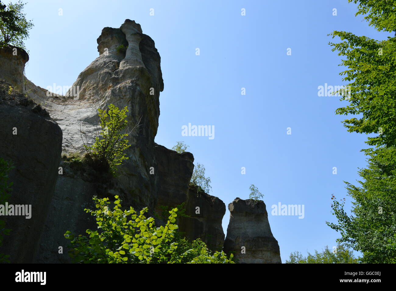 Dragons' garden, geological reservation in Romania Stock Photo