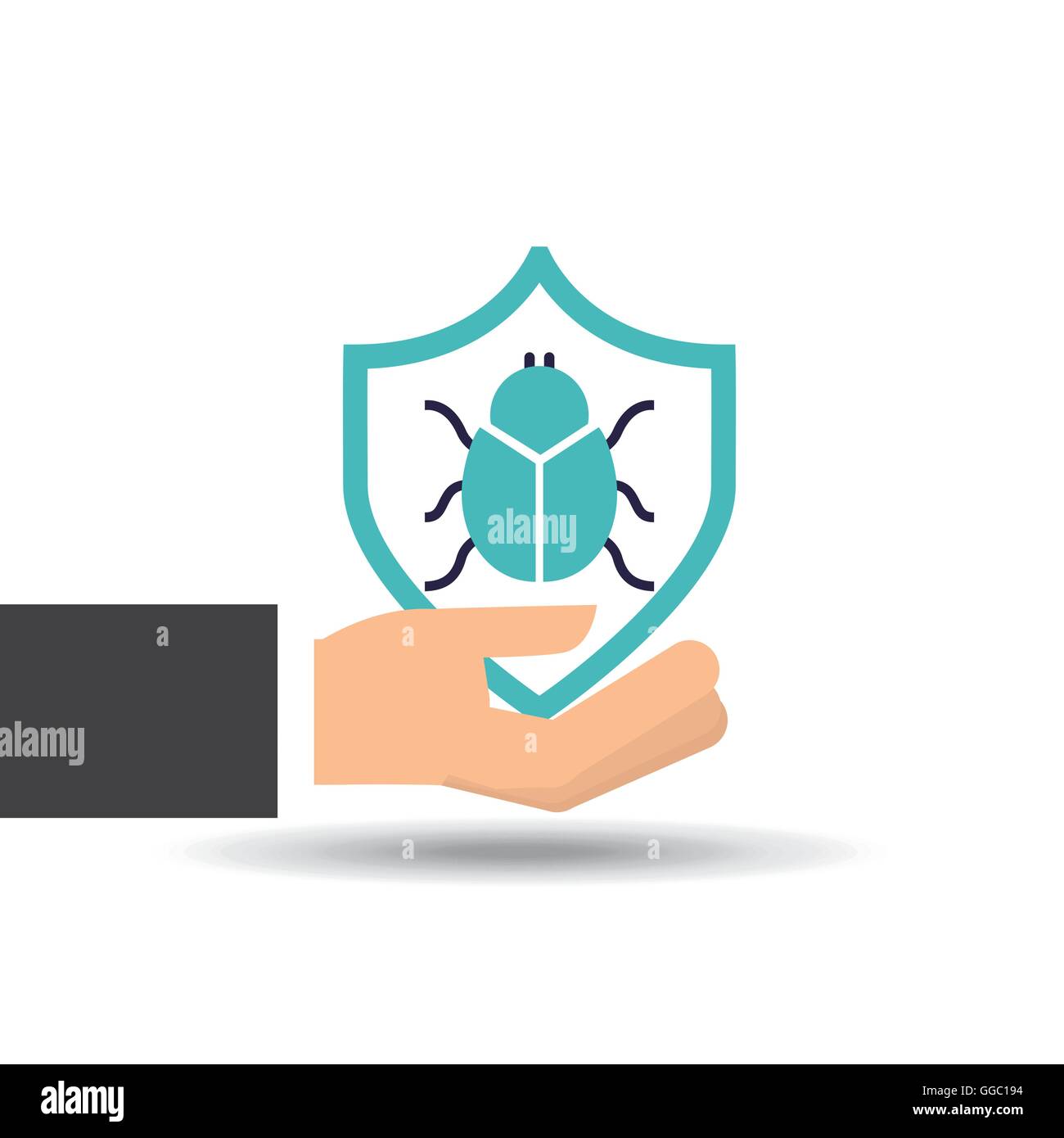 hand holding security icon Stock Vector Image & Art - Alamy