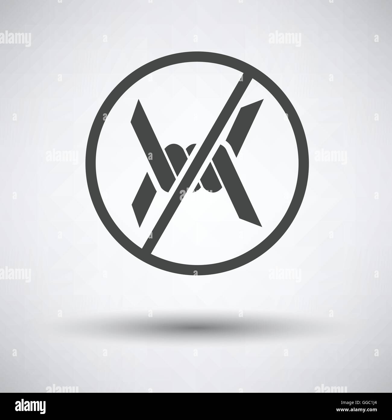 Barbed wire icon on gray background with round shadow. Vector ...