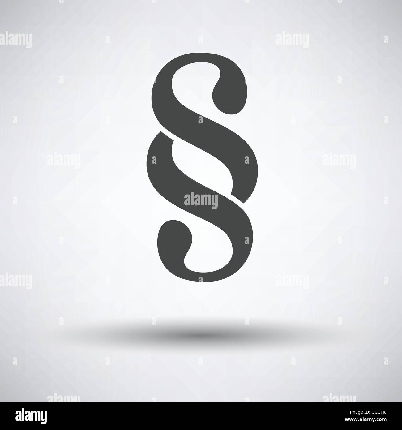 Paragraph symbol icon on gray background with round shadow. Vector ...
