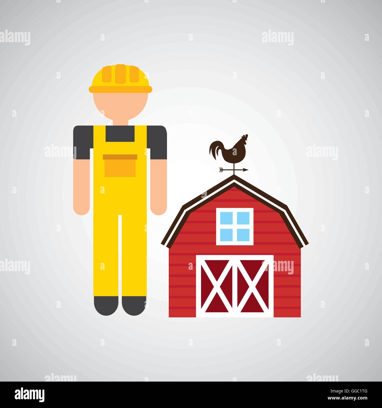 farmer and farm icon Stock Vector Image & Art - Alamy