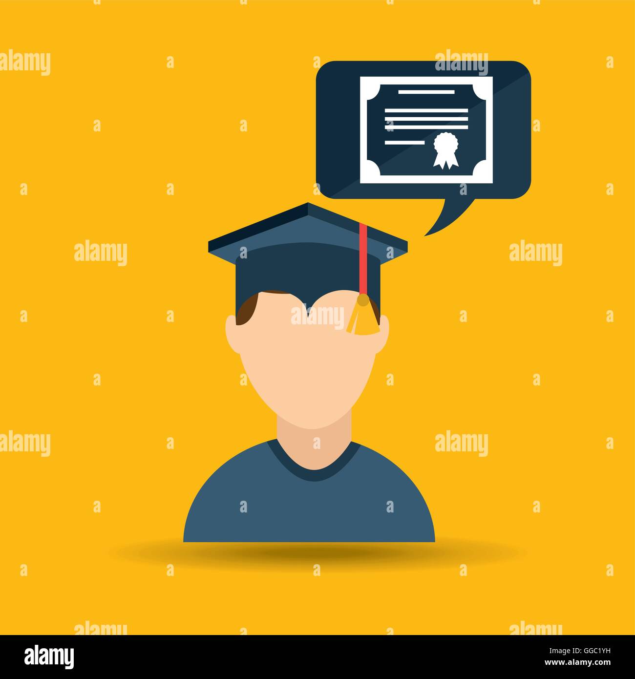 university grad icon Stock Vector Image & Art - Alamy
