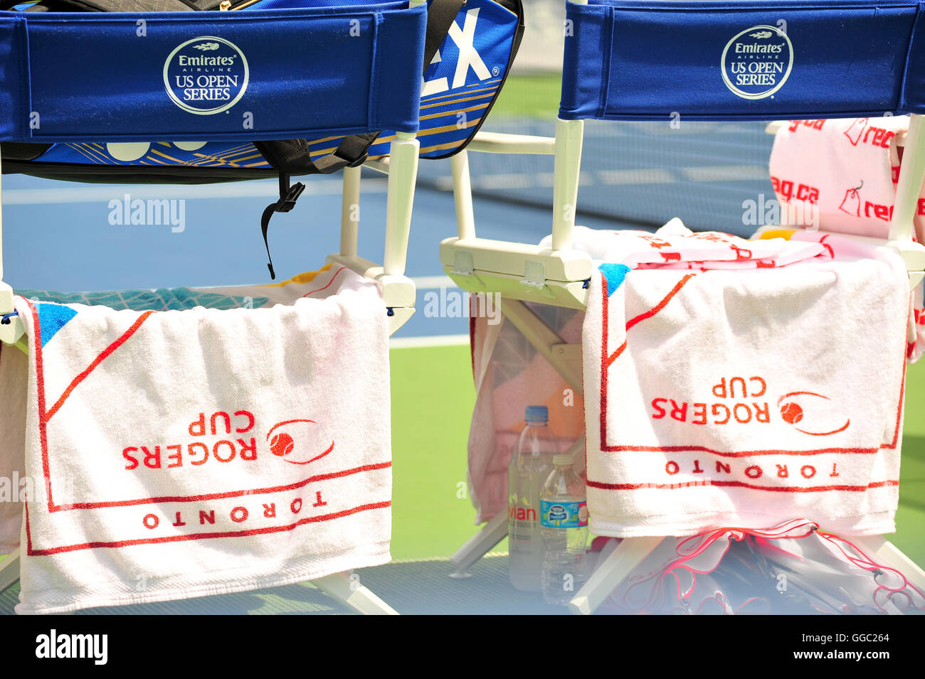Towels On Players Chairs At The 2016 Rogers Cup Men S