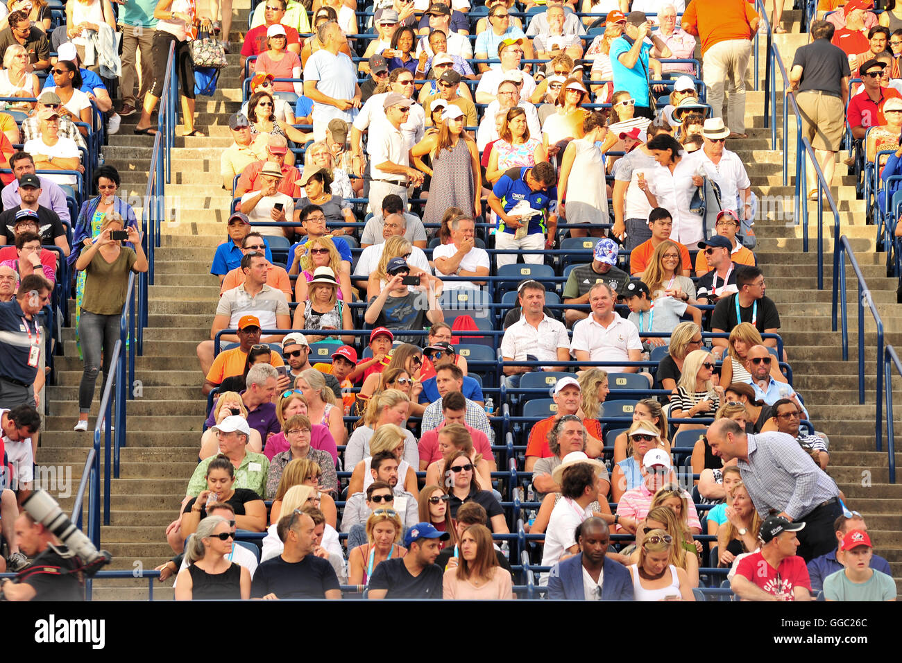 A full crowd at the 2016 Rogers Cup Men's Canadian Open in Toronto. Stock Photo