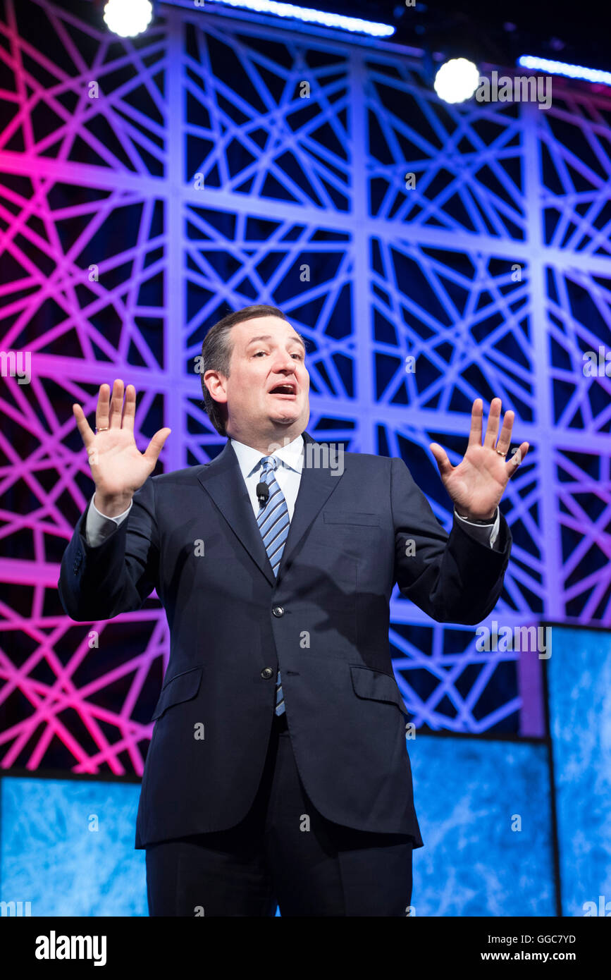 U.S. Senator Ted Cruz of Texas gets applause from the adoring crowd