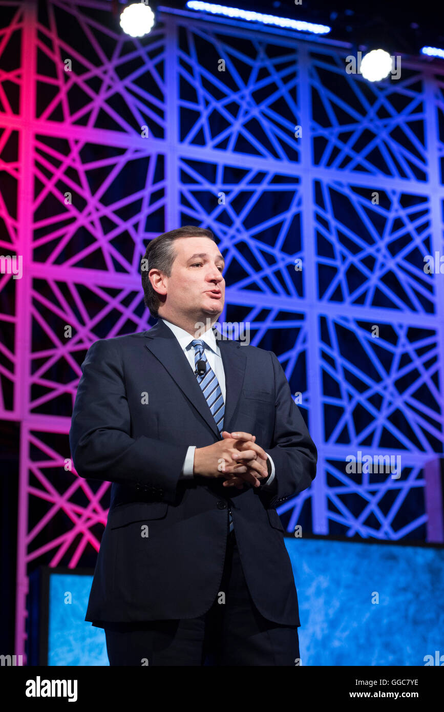 U.S. Senator Ted Cruz of Texas gets applause from the adoring crowd