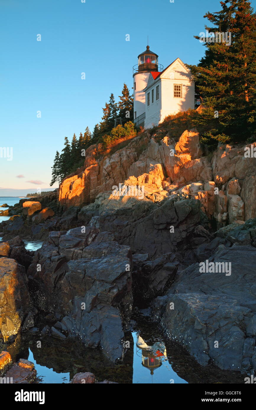 geography / travel, USA, Maine, Mt. Desert Island, basso harbour Light