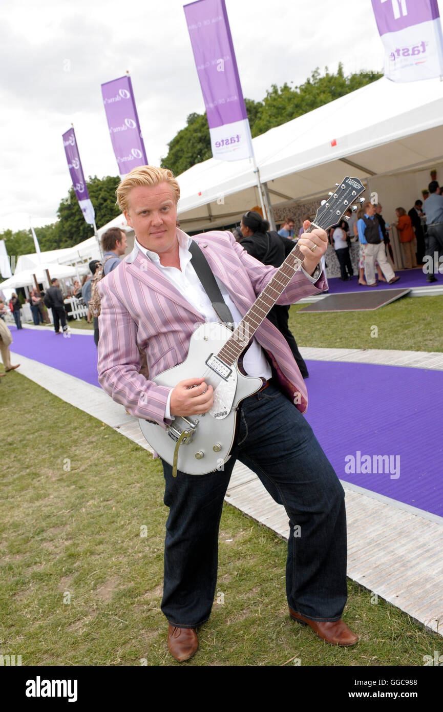 Olly Smith photographed at Taste of London Food and Drink Festival at Regents Park in London. 19th June 2009. Olly Smith is a TV presenter, wine expert and newspaper columnist. He regularly appears on BBC1's Saturday Kitchen, BBC Breakfast, Great Food Live, Food Uncut and Taste, and formerly presented the Richard & Judy Wine Club on Channel 4. Since June 2009, he has written a weekly wine column for The Mail on Sunday.  70386  NCD - Non-Exclusive Stock Photo