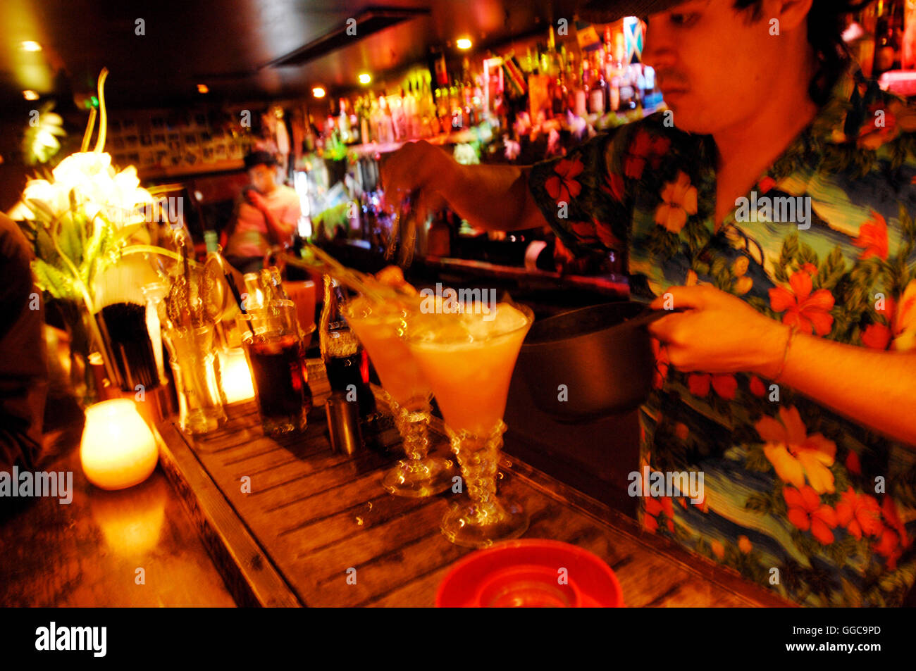 Mahiki bar , 1 Dover St London W1, home to tropical cocktails, bikini