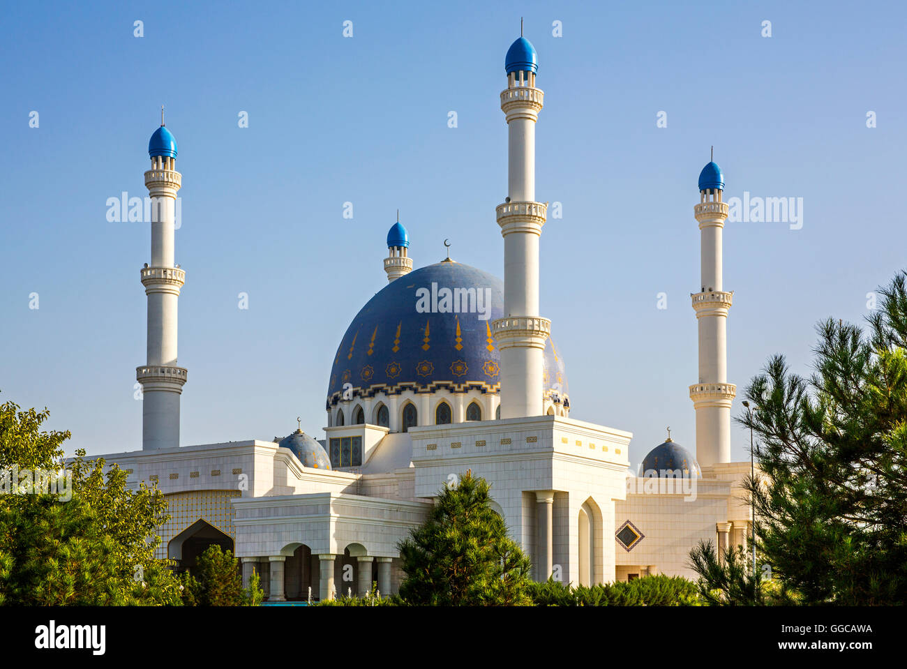 geography / travel, Turkmenistan, Mary, Gurbanguly Hajji Mosque, built 2001, 2009, exterior view, Additional-Rights-Clearance-Info-Not-Available Stock Photo