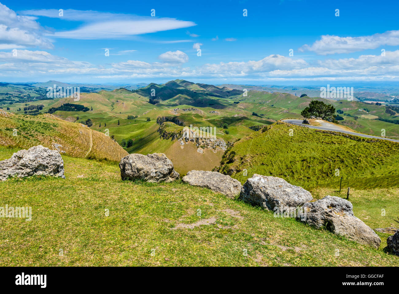 View from Te Mata Peak Hawkes Bay New Zealand Stock Photo