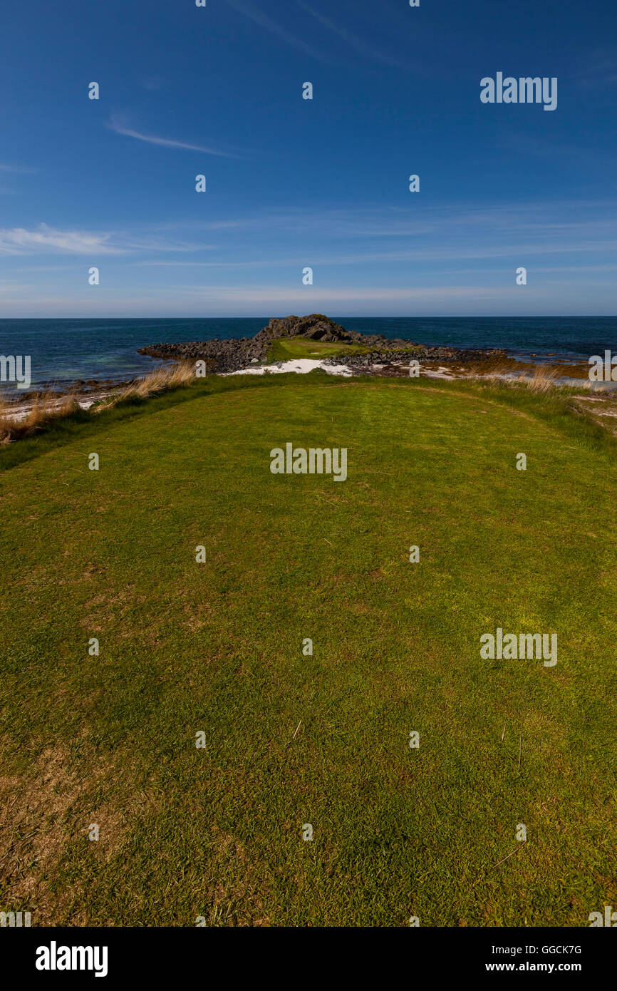Lofoten Links Golf Course, Gimsoy, Lofoten Islands, Norway. The worlds