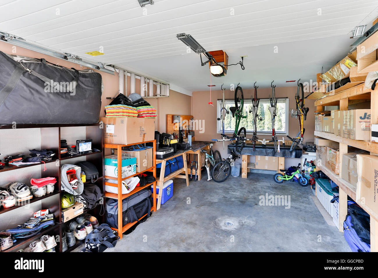 Home garage storage Stock Photo Alamy