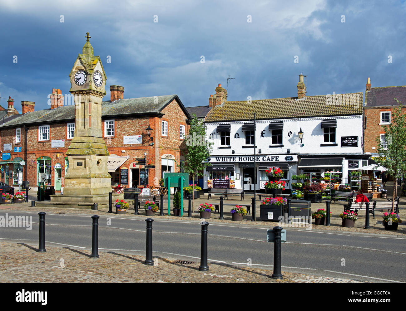 The Market Place in Thirsk, North Yorkshire, England UK Stock Photo