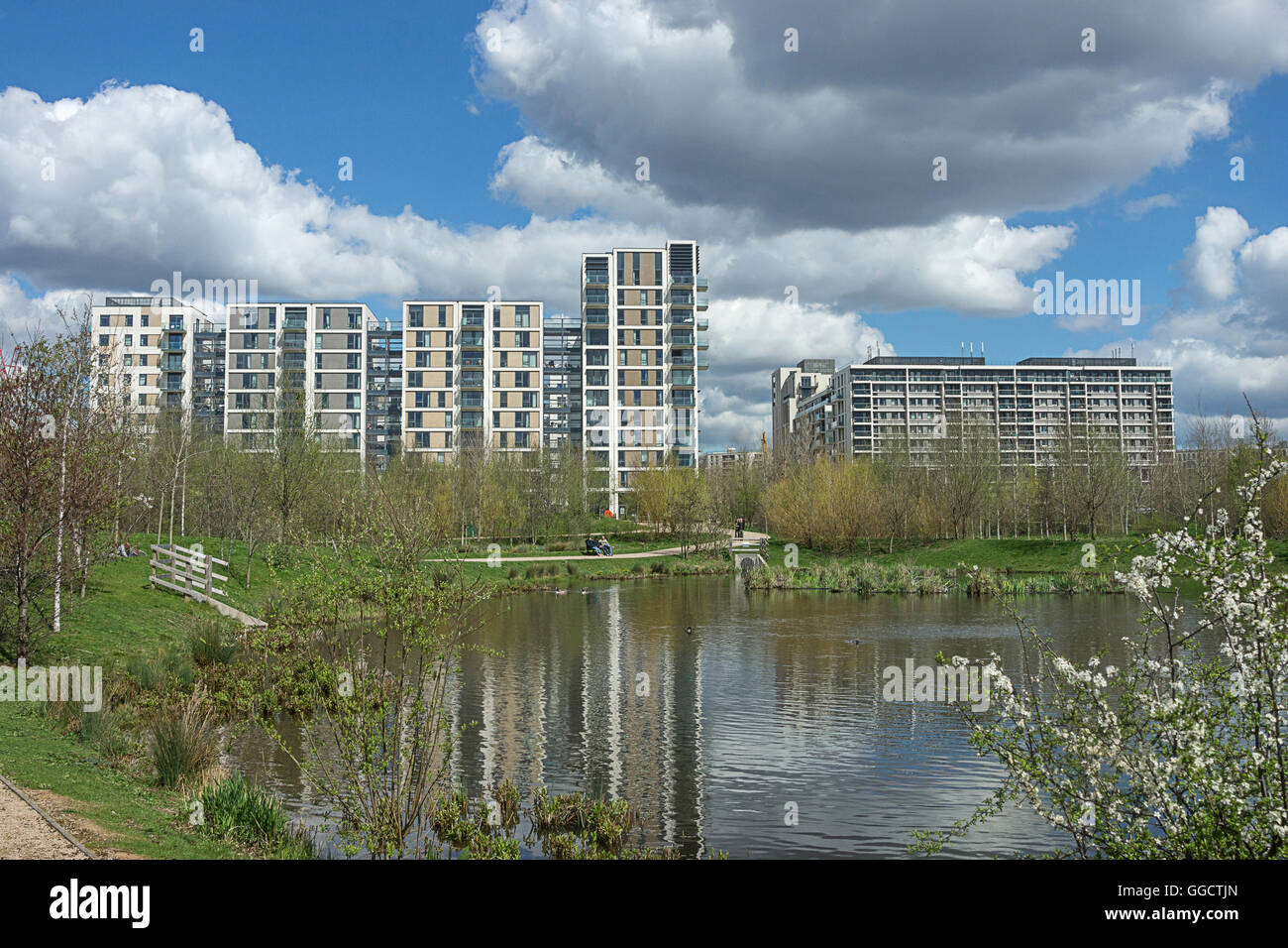athletes village.   Flats in olympic park Stock Photo