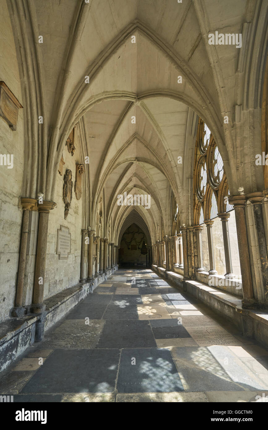 westminster abbey cloister Stock Photo