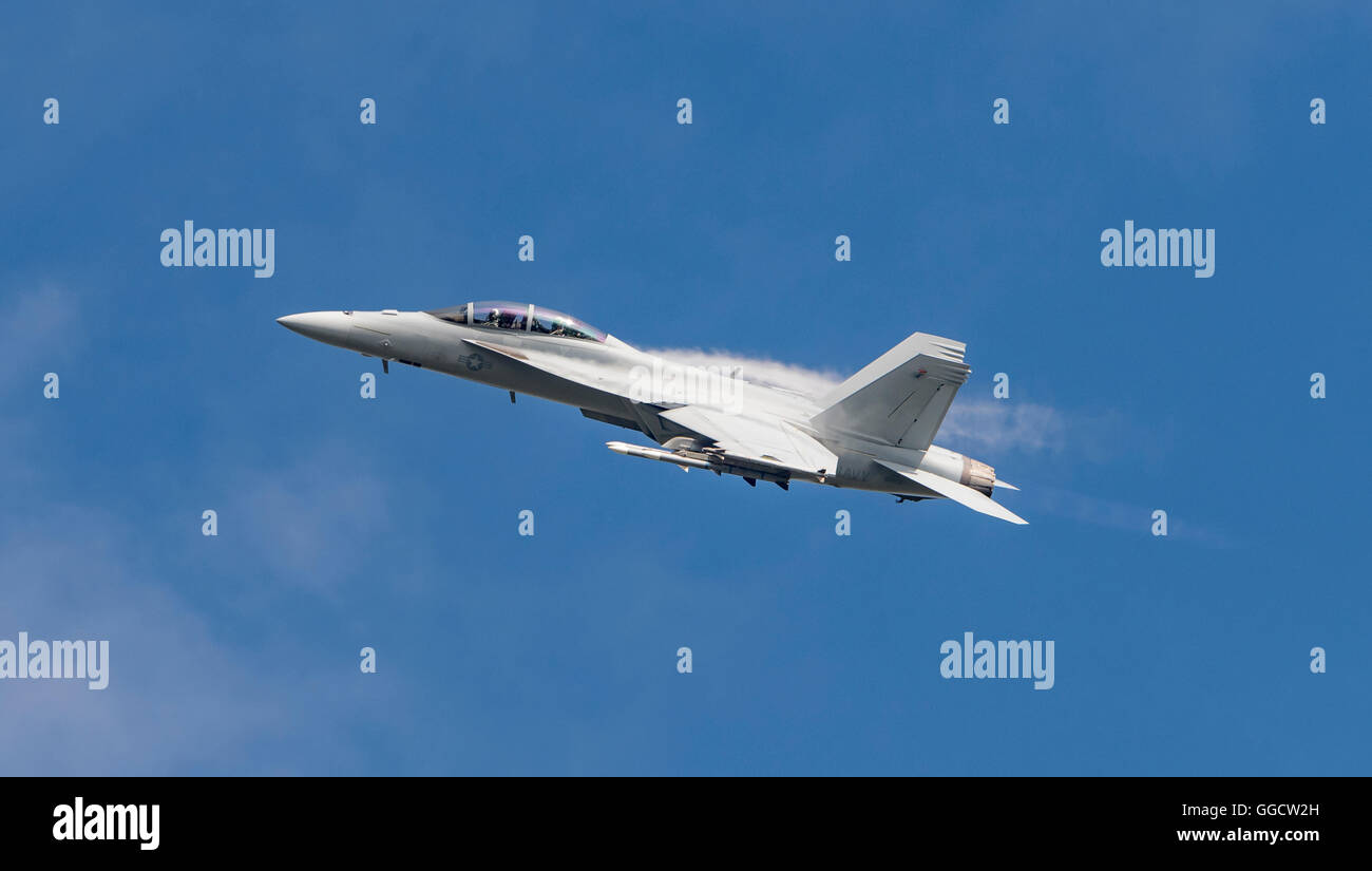 F/A 18 Super Hornet US Navy 168930 at the Royal International air Tattoo 2016 Stock Photo